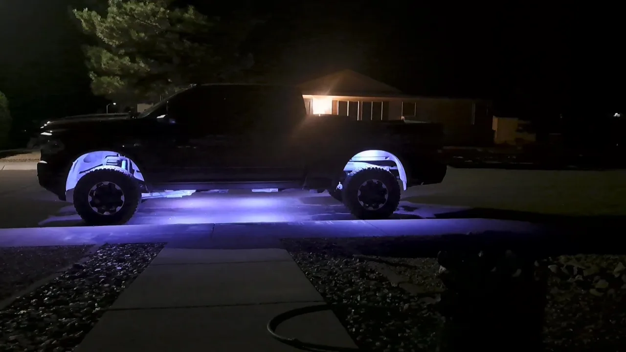 Dodge Ram with RGB Rock Lights