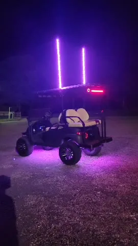 Customer build: Golf Cart With Whips, LED Strips And Rock Lights