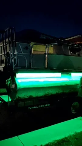 25 foot Pontoon Boat with LED Strips